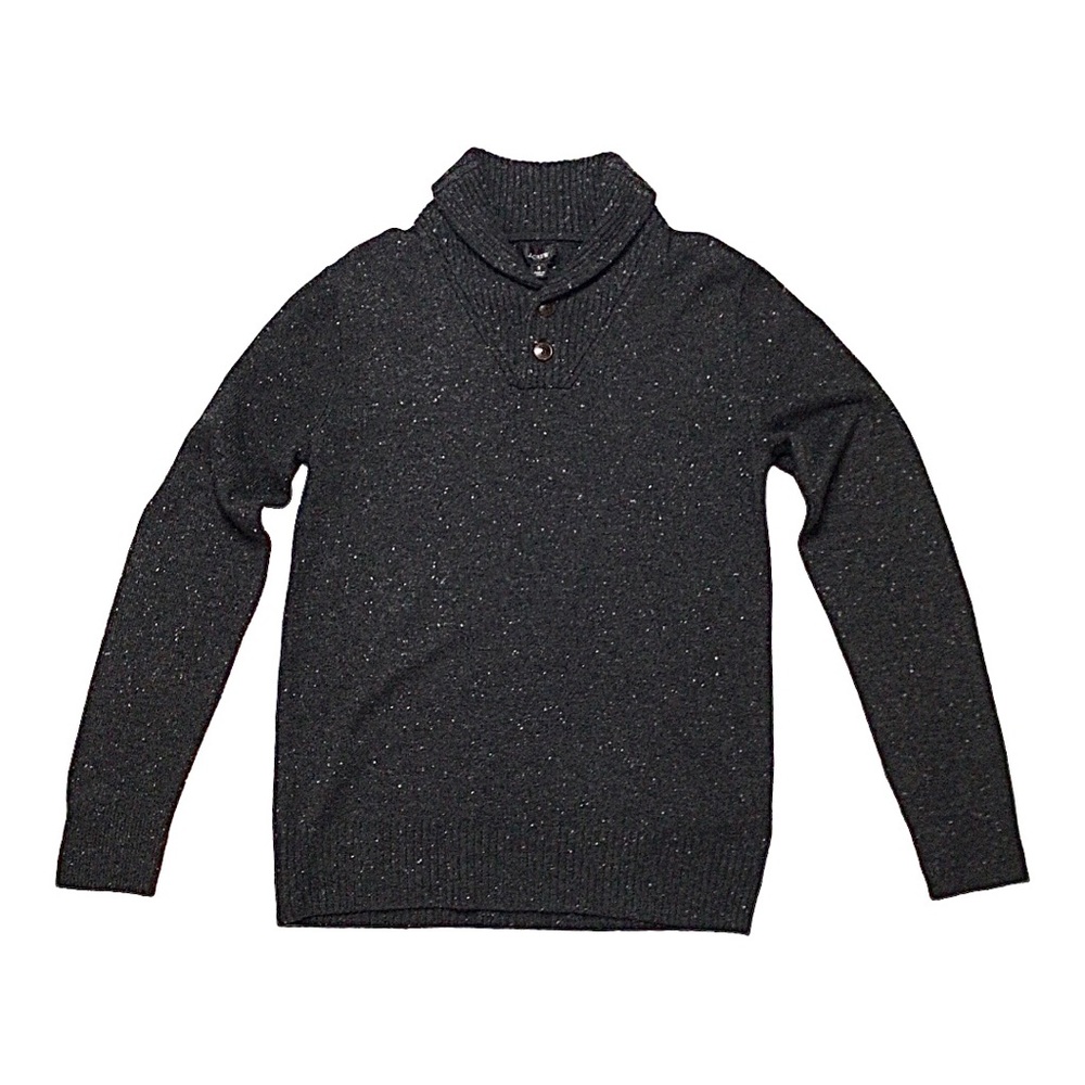 J. Crew Men’s Rugged Merino Wool Blend Shawl Collar Sweater Size Small